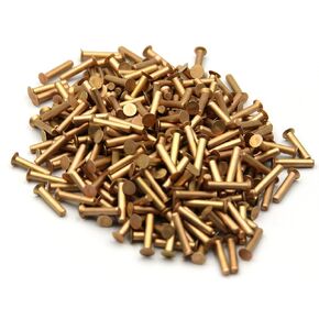 3/32" Countersunk Solid Rivets, 1/2" Long, 1/8 Lb. Pack of 270. Soft Aluminum, 100 Deg. Countersink