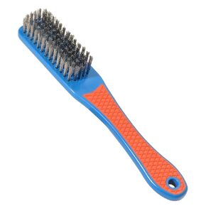 Wire Brushes for Cleaning, Heavy Duty Stainless Steel Wire Scratch Brush for Metal Rust Cleaning, Paint Scrubbing with Rubber Covered Handle