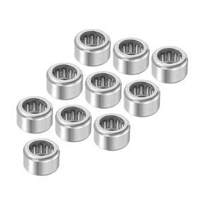 10pcs SCE55 Needle Roller Bearings - [5/16" x 1/2" x 5/16"] Open End for Gearbox Use, Chrome Steel Rollers