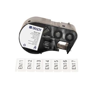 Brady Authentic (M4-47-422) Aggressive Adhesive Multi-Purpose Polyester Labels 0.5"H x 1"W Black on White, 480 Labels. for use with The BMP41, BMP51, and M511 label printers