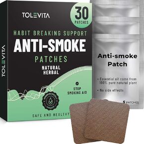 Anti-Smoke Patches Herbal, Stop Smoking Nicotine Patches - 30 Patches