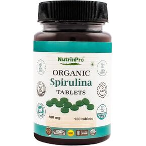 Organic Spirulina Tablets - 100% Pure Vegan, Non-GMO, Gluten Free, Chemical Free