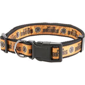 NHL PET Collar Boston Bruins Dog Collar, Size Large Hockey Team Collar for Dogs & Cats. A Shiny & Colorful Dog & Cat Collar Licensed by The NHL