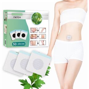 50pcs/box Wormwood Patch Magnetic Patch Belly Button Patch Natural Herbal Patch Honey Patch
