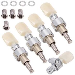 Head Tuner Tuning Peg Key Button + Bushing for Banjo Machine Parts (Pack of 5)