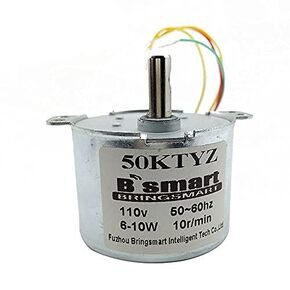 50KTYZ 110V 10rpm AC Synchronous Motor CW/CCW Gear Motor Low Noise Slow Speed Reducer Motor for Barbecue Motor