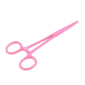 5.5" Straight Crile Hemostat Forceps Locking Clamps Pink Color Stainless Steel