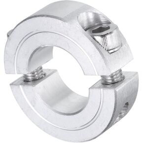 uxcell Double Split Clamp-On Shaft Collar for 3/4" Shaft, Two-Piece Clamping Collar, 1-1/2" OD, 1/2" Thickness, Aluminum Alloy Set Screw Split Collar Clamp