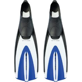 Bonassi Anthias Fins - Blue Color - Size USA 2/3 - EU 34/35 - Adult Full Foot Pocket fins for Swimming, Diving and Snorkling - Ultra Light Perfect for Traveling - Made in Italy…