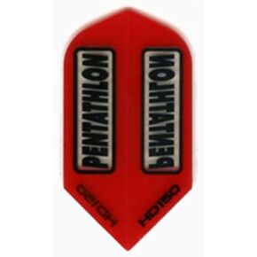 US Darts 3 Sets Slim Pentathlon HD150 RED Dart Flights - 150 Micron, Ex-Tough