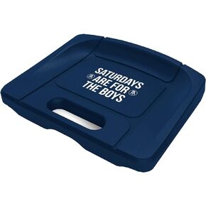 SATURDAYS ARE FOR THE BOYS Barstool Sports Deluxe Molded Foam Stadium Seat Chair Blue Water Resistant Sport Bleacher Cushion and Comfy Butt Pillow Long Sitting Back and Tailbone Pain Relief…