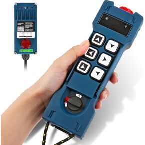 NEWTRY Upgraded Wireless Crane Remote Control 6 Button 12V Industrial Crane Controller Electric Lift Switch Transmitter Receiver