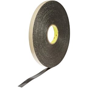 3M 4496 Black Foam Tape, 0.75" width x 36ydlength (1 roll)