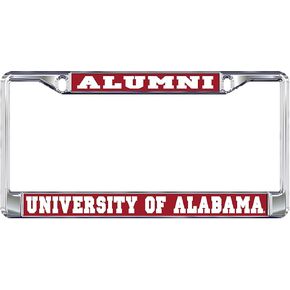 Meihuaao University of Alabama Alumni Crimson Tide Silver Metal License Plate Frame