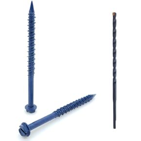 100 Qty 3/16" x 2-3/4" Hex Head Diamond Tip Concrete Screws to Anchor Masonry, Block & Brick (BCP489)