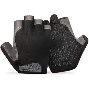 Cycling Gloves Bike Gloves Bicycle Gloves for Men Women with Anti-Slip Shock-Absorbing Pad,Light Weight Half Finger Gloves for Cycling Workout Motorcycle Gym Training Outdoor,XL Black