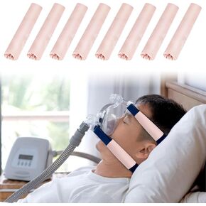 8 Pack Satin Headgear Strap Covers, Breathable Strap Cushions Universal and Reusable Strap Covers, Soft Strap Pads for Reduce Red Marks