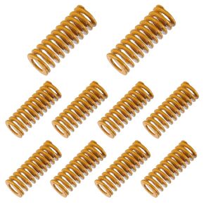 3D Printer Die Spring 8mm OD 20mm Long Light Load Compression Mould Die Spring Yellow Compression Mould Die Spring for The Ender 3s Bed （Pack of 10 Pcs）
