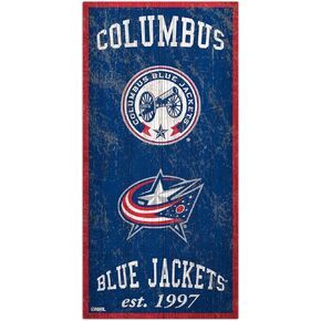 Fan Creations NHL Columbus Blue Jackets Unisex Columbus Blue Jackets Heritage Sign, Team Color, 6 x 12