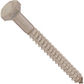 832010 1/4 x 2-1/2-Inch Stainless Steel Hex Lag Screw, 25-Pack, 2.5 inches, Steel