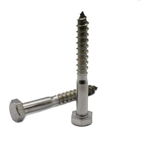1/4" X 2-1/2" Stainless Hex Lag Bolt Screws for Wood, (25 Pack) 304 (18-8) Stainless Steel, by Fullerkreg