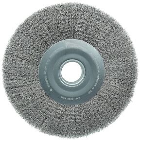 Weiler 03240 12" Wide Face Crimped Wire Wheel, .020" Steel Fill, 2" Arbor Hole, Made in The USA