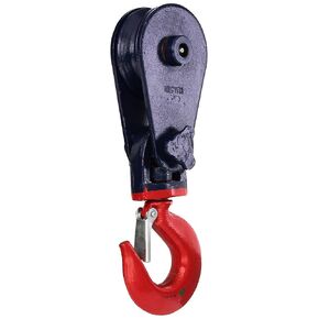 Indusco 16900210 Steel Snatch Block with Swivel Shackle, 4-1/2 ton Load Capacity, 1/2" Rope, 4" Sheave