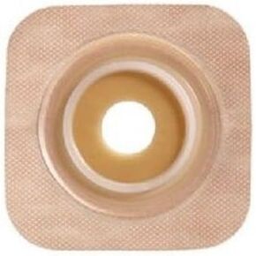 Convatec 125274 SUR-FIT Natura مكون من قطعتين، حاجز جلدي مرن مع طوق شريطي، أسمر ضارب للصفرة، شفة 45 مم (1 3/4 بوصة)، فتحة ستوما 35 مم (1 3/8 بوصة)، 10/BX من Convatec