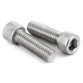 M8-1.25 x 25mm Socket Head Cap Screws Bolts, Allen Socket Drive, Stainless Steel 18-8 (304), Full Thread, Bright Finish, Machine Thread, 20 PCS