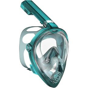 KUYOU Full Face Snorkel Mask for Adults, Snorkeling Gear, Foldable 180 Degree Panoramic View Snorkelling Diving Mask, Freely Breathe, Anti-Leak&Anti-Fog