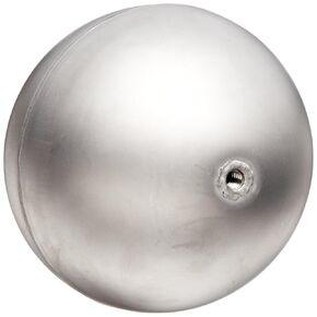 R1340 Series Bob Spherical 316 Stainless Steel Float, 1/4"-20 SAE Female, 4" Diameter, 0.65 lbs Buoyancy