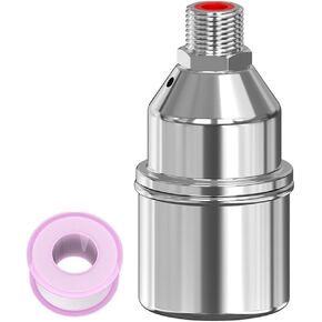 1/2 Inch Water Float Valve 304 Stainless Steel Automatic Water Level Control Valve No Need Electricity Water Level Controller Valve Auto Fill Shut Off Mini Float Valve for Water Tank,Pool,Pond,Tower