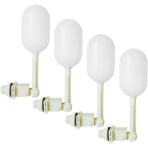 1/2" Thread Plastic Float Ball Valve Adjustable Water Tank Level Control Valve (Pack of 4)