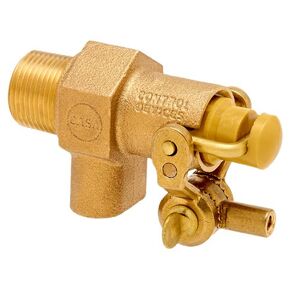 RC810-1/2 RC810 CASA Series Bob Red Brass Float Valve with Compound Operating Lever, 1/2" NPT Male Inlet x Free Flow Outlet, 22.5 gpm at 85 psi Pressure