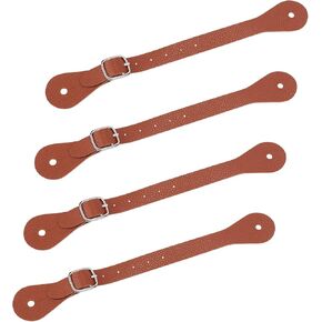 4 قطع من الأشرطة الجلدية البنية، حزام تحفيزي فردي من الجلد المتين، أشرطة تمهيد قابلة للتعديل، معدات الفروسية الخارجية للنساء الغربيات والرجال لركوب الخيل in Kuwait