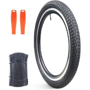 20 x 2.125 Bike tire 1/2 Pack 20 Bike tire Kids Black Bike Tires Folding Replacement Tires Fits Most Kids Bikes,BMX Tires，Black