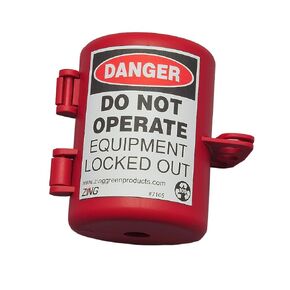 Zing Green Products 7105 USA Made Small Plug Lockout, Red, Recycled Plastic