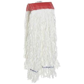 Rubbermaid Commercial 20 Oz Clean Room String Wet Mop Head, 5 Inch Headband, White (FGT30000WH00)
