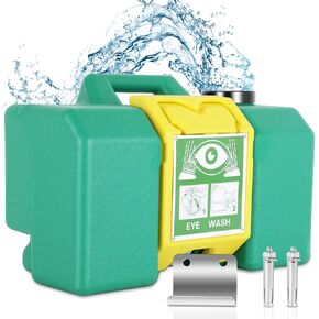 Portable 8 Gallon Eye Wash Station OSHA Approved,Dual Spray Eyewash Station Lasting for 10 Minutes,30L Wall Mounted Irrigation Emergency Eye Wash Station,First Aid Eye Wash Units Indoor & Outdoor