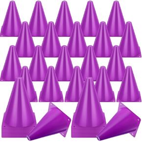Reginary 40 Pieces Small Cones for Sports 7 Inch Football Cones Bike Obstacle Training Cone Plastic Traffic Cone Agility Cones for Sports Skating Indoor Outdoor Activity Construction Party