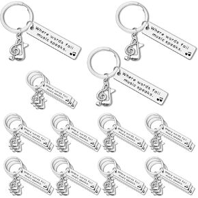 Dabihu 30Pcs Music Lovers Keychain Music Gifts for Student Music Teacher Appreciation Gifts Inspirational Gifts for Musicians Music Players Music Party Favors Gifts for Wedding School Office Supplies