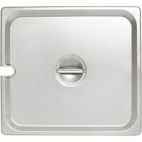 Thunder Group STPA5230CS Steam Table Pan Cover, 2/3 Size, Slotted with Handle, Reinforced Corners, 24 Gauge, Stainless Steel, NSF (Made in China), Pack of 12 in Saudi Arabia