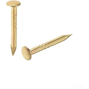 uxcell Small Tiny Hardware Nails Iron 1X10mm(DxL) for DIY Decorative Wooden Boxes Accessories Gold Tone 500pcs