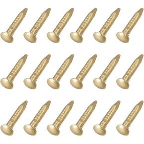 Small Nails (1.2x8mm) 80pcs, Brass Tiny Hardware Nails - for Household Woodworking, Brass Tone