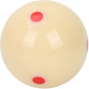 2Inch Pool Balls with Dots, 1 78 White Cue Ball 5.72cm Resin Billiard Training Ball Red DotSpot Practice Pool Balls for Adults Kids Chess, Leisure Sports