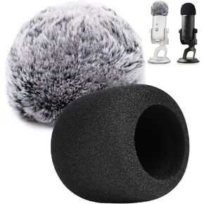 Blue Yeti Pop Filter for Blue Yeti Microphone, Yeti Foam Windscreen with Dead Cat Blue Yeti Mic Cover for Yeti Mic (2, Windersrceen), SP5210
