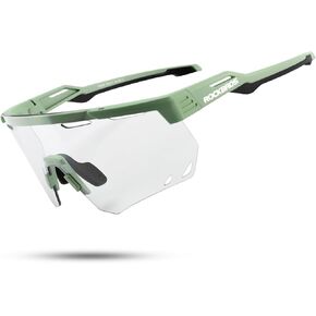 ROCKBROS Photochromic Cycling Glasses Anti-fog Bike Glasses UV Protection Mountain Bike Glasses