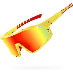 Polarized Sports Sunglasses, Youth Baseball Sun glasses, UV400 Glasses for Men Women Cycling Softball
