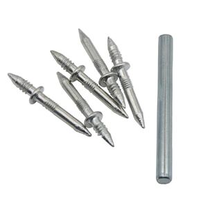 Double-Head Skirting Thread Seamless Nail Double-Headed Screw Solid Wood Baseboard Screws Invisible Screws & Nail with Specific Sleeve Tool (100pcs)