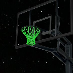 Glow in The Dark Basketball Net Luminous Nightlight Outdoor Sun Powered Basketball Net Nylon Sport Indoor Hoop Net Replacement Professional Standard Size Goal Net